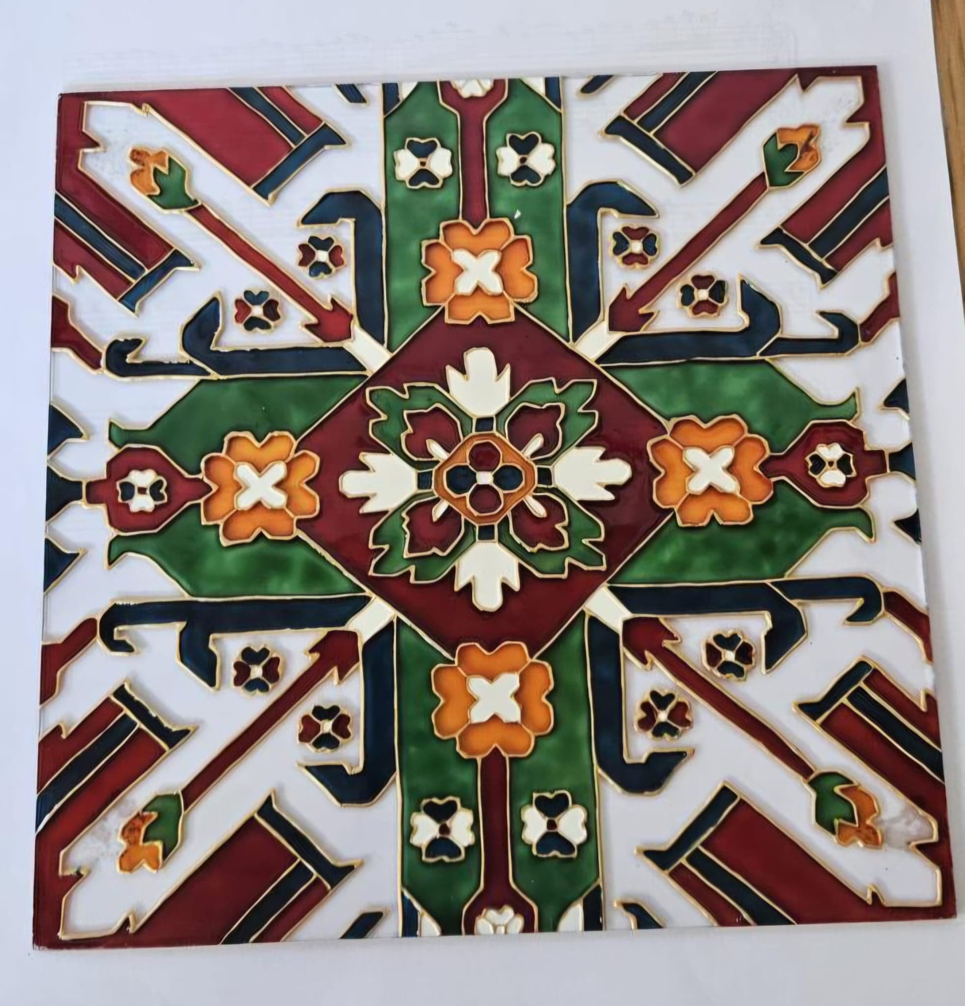 Ayşegül Esma Günay'ın cam üzerine vitray eseri Çelebi