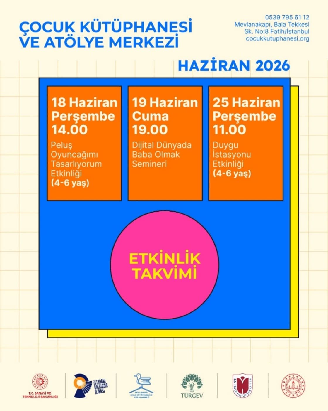 MEÇKAM aylık etkinlik takvimi